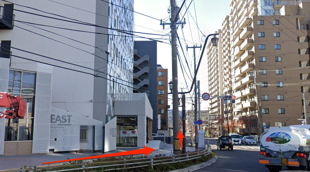 BEYOND(ビヨンド)函館店に五稜郭公園前駅から徒歩で行くときの流れ